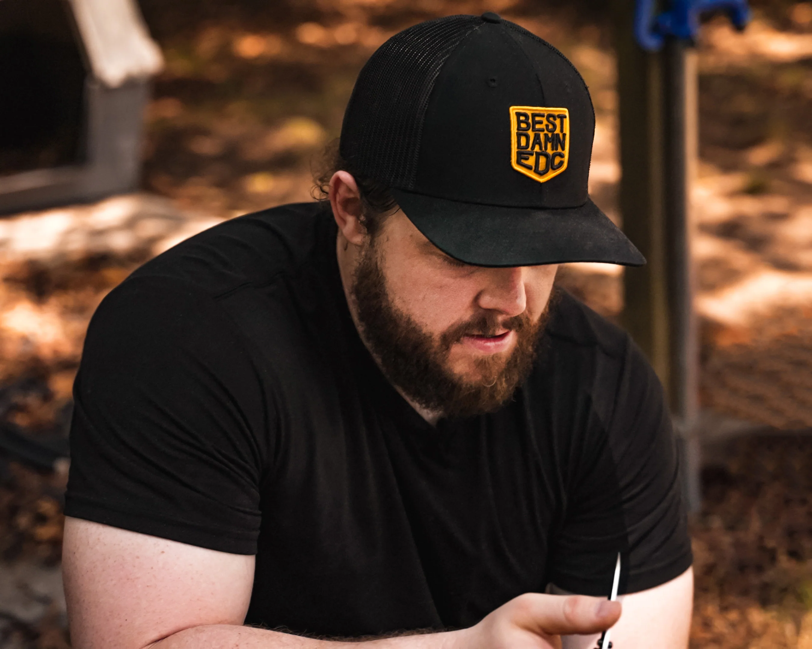 BDEDC Gold Logo Trucker Hat - Image 4